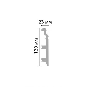 Плинтус Decomaster D233 23х120х2000 мм (пог. м)