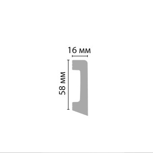 Плинтус Decomaster D234-1619ДМ 16х58х2400 мм (пог. м)