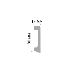 Плинтус Decomaster D235-114 глянцевый 17х80х2400 мм (пог. м)