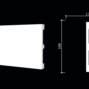 Плинтус Decor Dizayn DD709 13х100х2000 мм (пог. м)