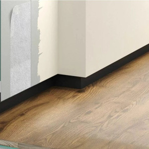 Плинтус Laconistiq Light теневой Чёрный муар под подсветку 15х41,3х3000 мм (пог. м)