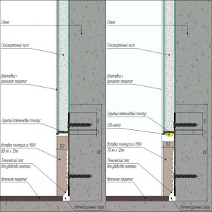 Плинтус LWD скрытый анодированный 14,5х80х2800 мм (пог. м)