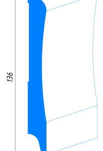 Плинтус Madest Decor 23-136-16 Белый 16х136 мм (пог. м)