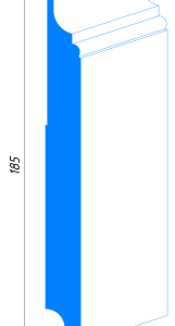Плинтус Madest Decor 27-185-18 Под покраску 18х185 мм (пог. м)