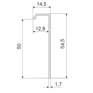 Плинтус Micro 16-75-36 Скрытый Mini Серебро анод. 14.5х50х2050 мм (пог. м)