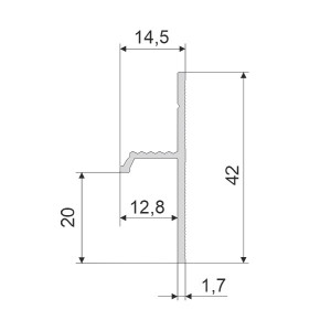 Плинтус Micro 36-86-93 Скрытый теневой RAL9005 Чёрный эмаль матовый 14.5х20х2500 мм (пог. м)