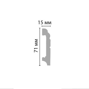 Плинтус напольный Decomaster A024 15х71х2000 мм (пог. м)