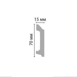 Плинтус напольный Decomaster A025 15х70х2000 мм (пог. м)