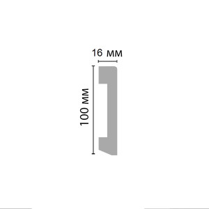 Плинтус напольный Decomaster A036 16х100х2000 мм (пог. м)