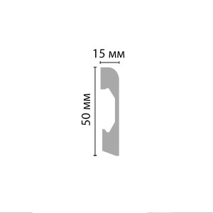 Плинтус напольный Decomaster A038 15х50х2000 мм (пог. м)