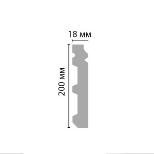 Плинтус напольный Decomaster A245 18х200х2000 мм (пог. м)