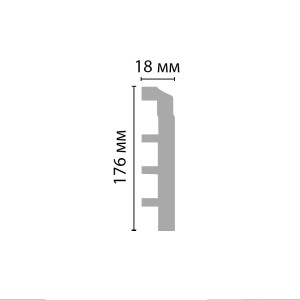 Плинтус напольный Decomaster A246 18х176х2000 мм (пог. м)