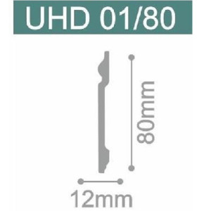 Плинтус напольный Solid UHD 01/80 12х80х2000 мм (пог. м)