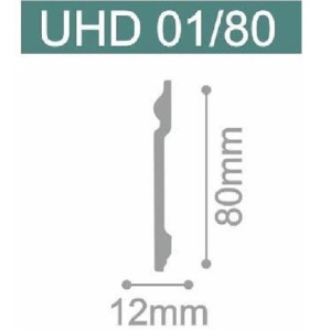 Плинтус напольный Solid UHD 01/80 12х80х2400 мм (пог. м)