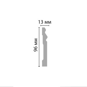 Плинтус Decomaster A015 13х96х2000 мм (пог. м)