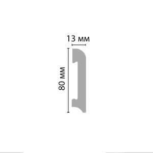 Плинтус Decomaster D037 13х80х2000 мм (пог. м)