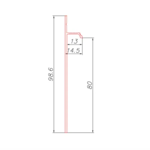 Плинтус Pro Design 323 скрытый Белый Муар 12х80 мм (пог. м)