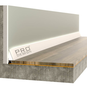 Плинтус Pro Design 570 Corner щелевой Белый 15.5х30х2700 мм (пог. м)