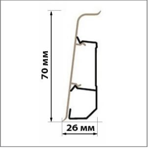 Плинтус Волшебная Палочка Home 7003 70 мм (пог. м)