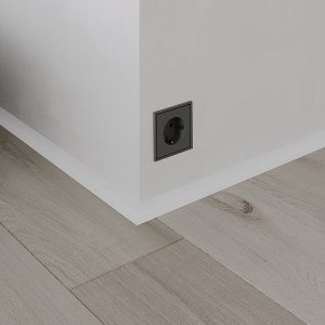 Скрытый плинтус Ликорн Микро L-образный С-05.25.4 белый 16,1х25,8(19,4) мм (пог. м)