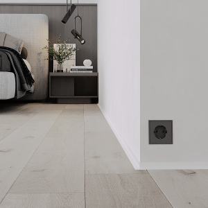 Скрытый плинтус Ликорн Микро L-образный С-05.25.4 белый 16,1х25,8(19,4) мм (пог. м)