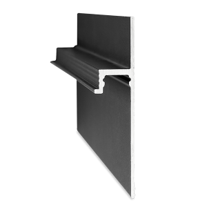 Скрытый плинтус Ликорн С-08.2.3 Чёрный матовый 13.3х60(33,6) мм (пог. м)