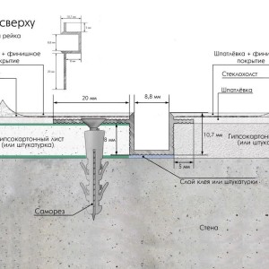 Теневая рейка Laconistiq Classic Без покрытия 8,8х10,7х3000 мм 
