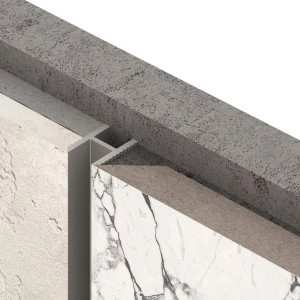 Теневая рейка Laconistiq Dual Без покрытия под панели и керамогранит 8,6х12х3000 мм (пог. м)