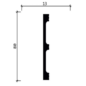 Вставка для скрытого плинтуса из дюрополимера 13х80х2000 мм (пог. м)
