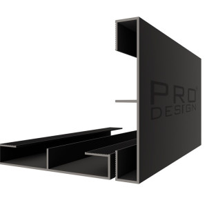 Вставка плинтус Pro Design Алюминиевая Чёрный муар 1964 12х80 мм (пог. м)