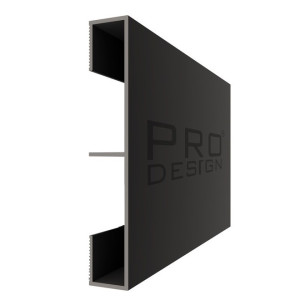 Вставка плинтус Pro Design Алюминиевая Чёрный муар 1964 12х80 мм (пог. м)