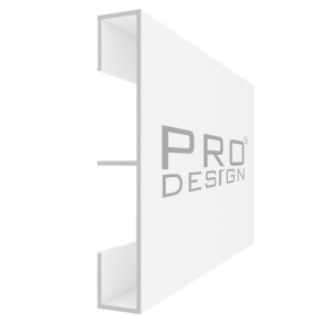 Вставка плинтус Pro Design Алюминиевая Белый муар 1964 12х80 мм (пог. м)