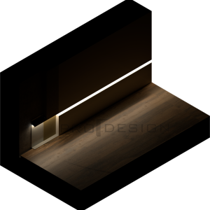 Вставка плинтус Pro Design Universal Белый 12х70 мм (пог. м)