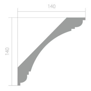 Ultrawood CR 003 карниз белый под покраску 140х140х2440