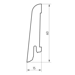 Burkle деревянный плинтус Алюминий 60x15