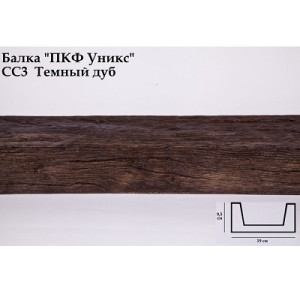 Балка Уникс Славянский Стиль СС3 Темный дуб