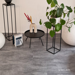 Кварцвиниловая плитка ПВХ Vinilam Ceramo XXL 2,5 мм 71616 Цемент Серый