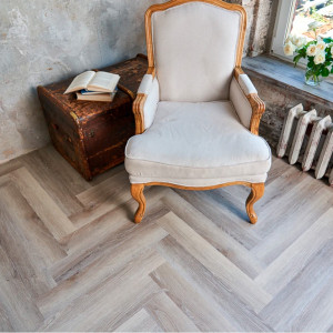 Кварцвиниловая плитка ПВХ Vinilam Parquet Herringbone Glue 2.5 mm GD11122 Паркет Эрмитаж