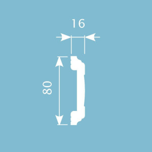 Молдинг CoSca MX007 80х16х2000 мм (пог. м)