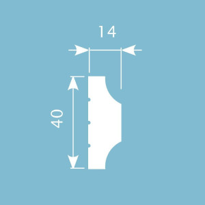 Молдинг CoSca MX011 40х14х2000 мм (пог. м)