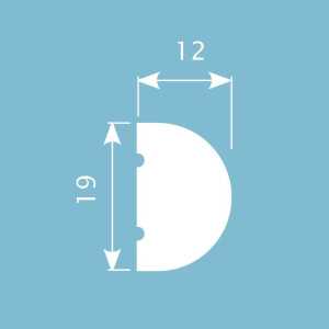 Молдинг CoSca MX012 19х12х2000 мм (пог. м)