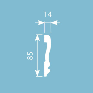 Молдинг CoSca MX029 85х14х2000 мм (пог. м)