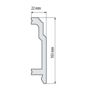 Плинтус Cezar Elegance LPC26 23,8х108,4х2440 мм (пог. м)