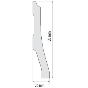 Плинтус Cezar Elegance LPC34 26х120х2440 мм (пог. м)