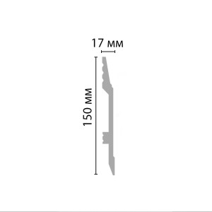 Плинтус Decomaster D104 17х150х2000 мм (пог. м)