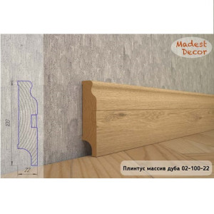 Плинтус Madest Decor из массива дуба 02-100-22