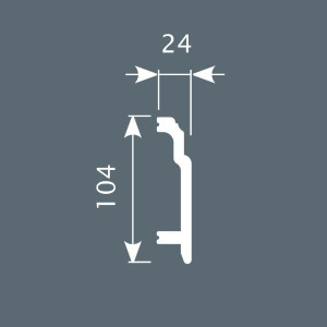Плинтус CoSca PX003 102х24х2000 мм (пог. м)