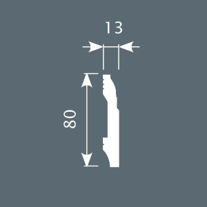 Плинтус CoSca PX021 80х13х2000 мм (пог. м)