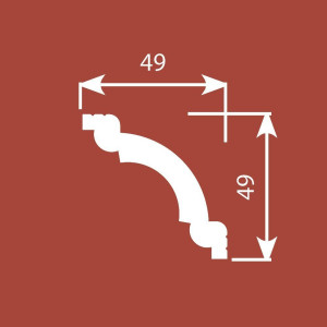 Карниз CoSca КX008 49х49х2000 мм (пог. м)
