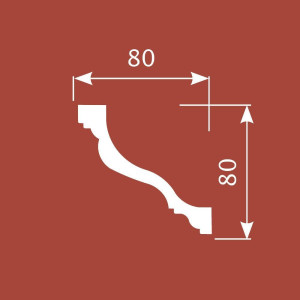 Карниз CoSca КX027 80х80х2000 мм (пог. м)